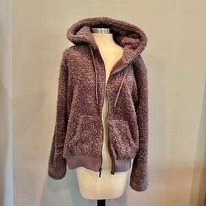 Light Purple Zip Up Hoodie Soft Sweatshirt